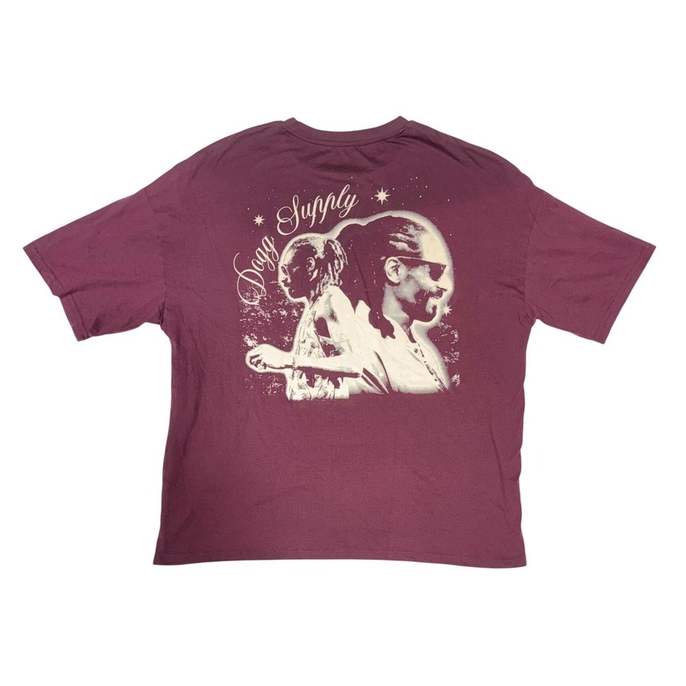 Dogg Supply by Snoop Dogg T-Shirt XL‎ Burgundy Graphic Rap Tee DS Logo
